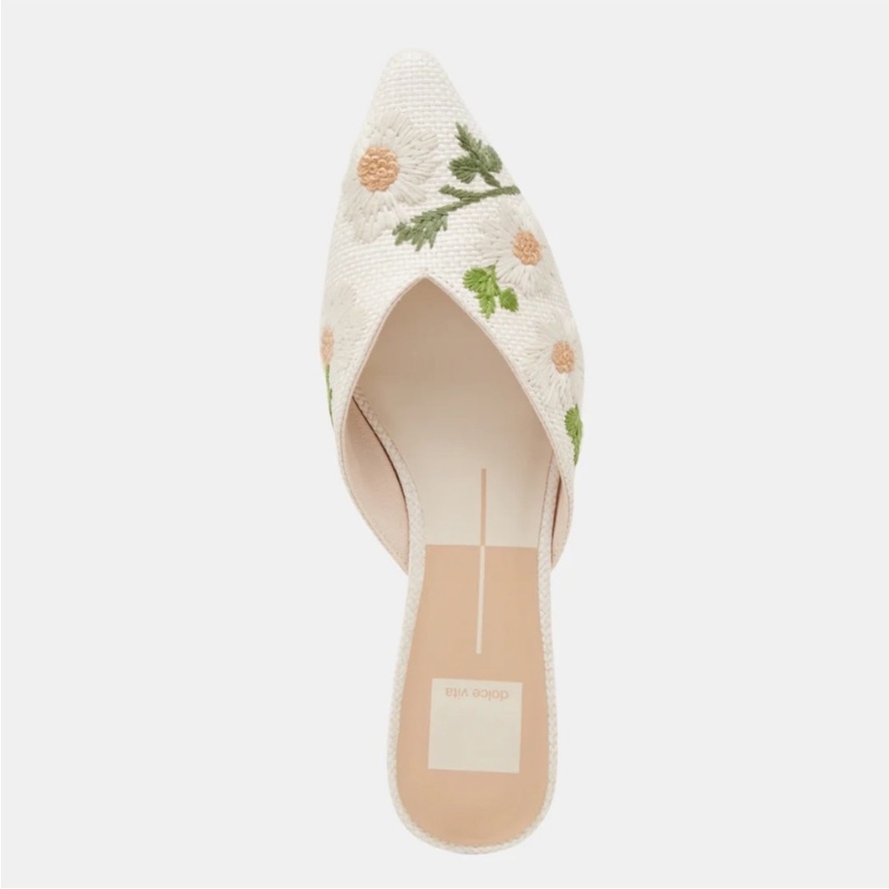 Dolce Vita Cream Floral Mules